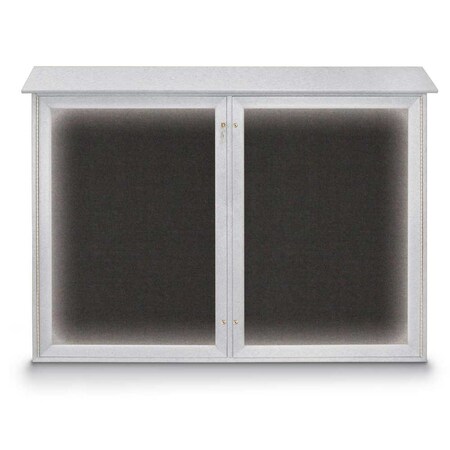 United Visual Products Open Faced Traditional Rounded Corkboard UV645ARC-GOLD-KEYLIME